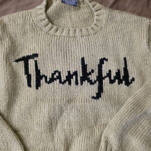 Wooden Ships Thankful Cream Sweater
